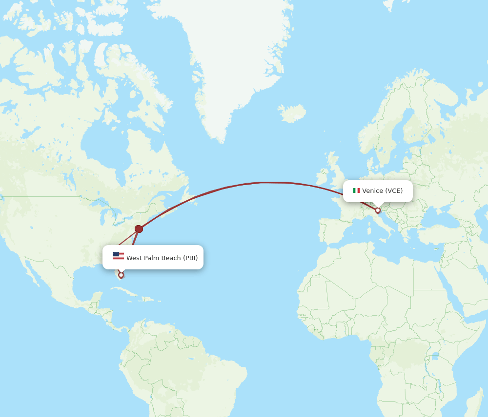 VCE-PBI flight routes