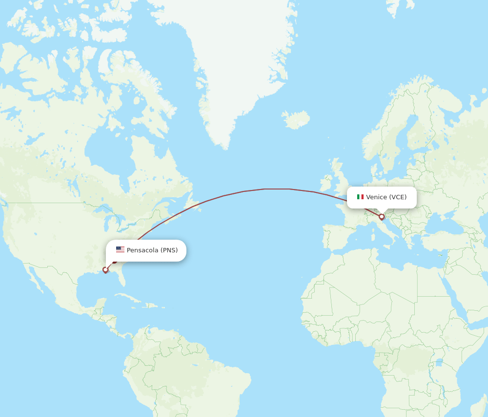 VCE-PNS flight routes