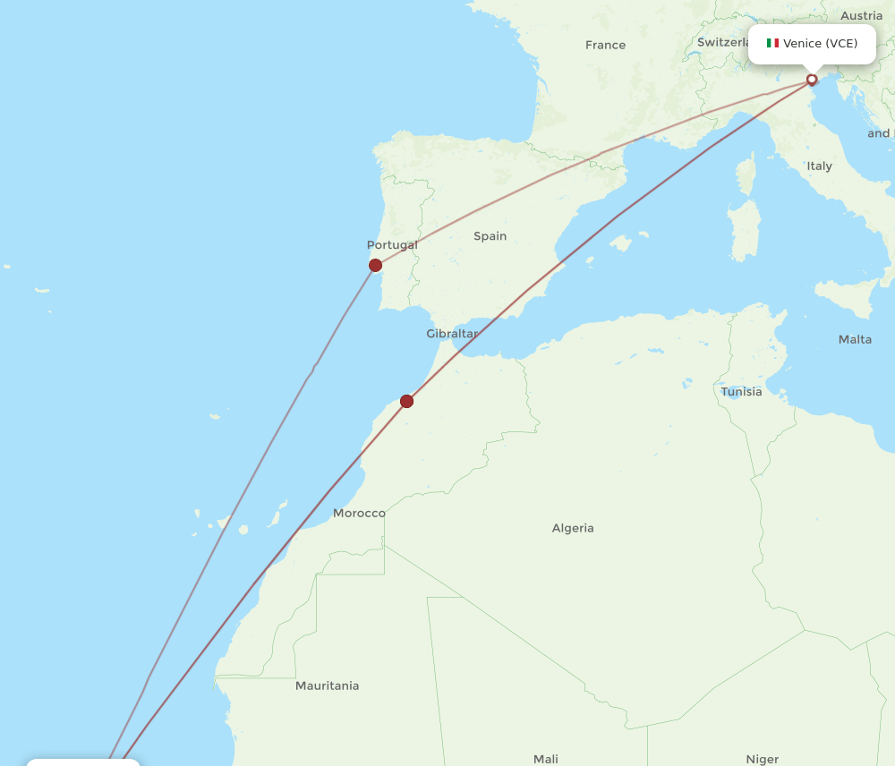 VCE-RAI flight routes