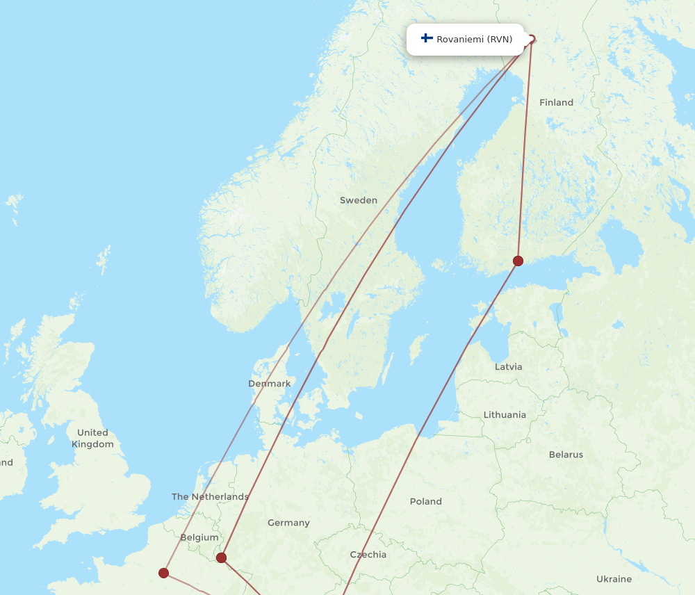 VCE-RVN flight routes