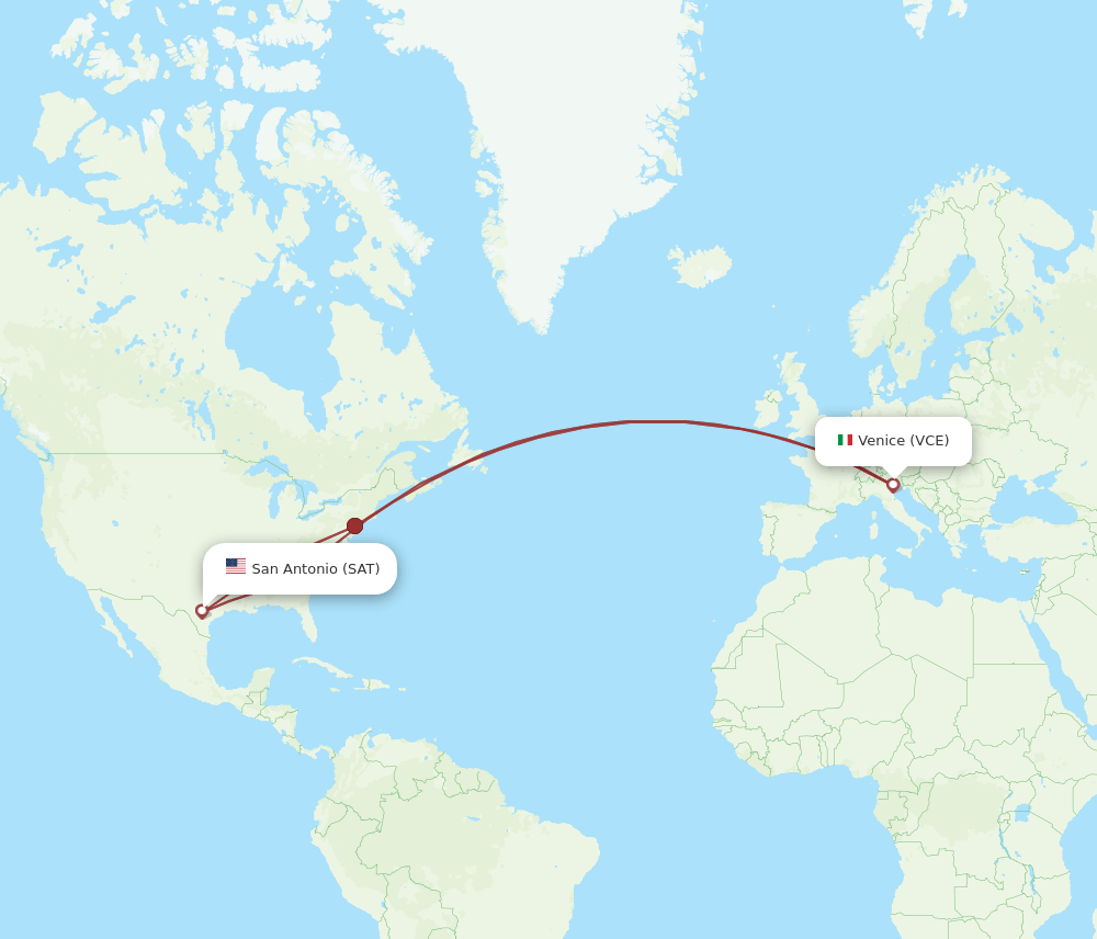 VCE-SAT flight routes