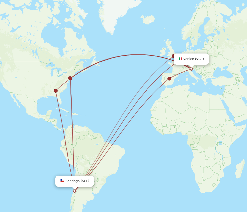 VCE-SCL flight routes