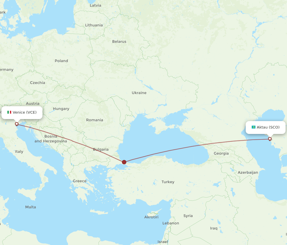 VCE-SCO flight routes