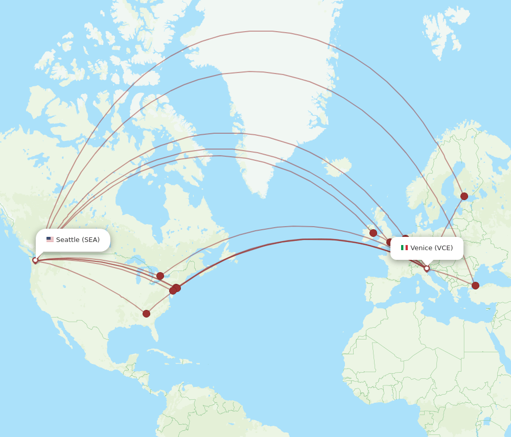VCE-SEA flight routes