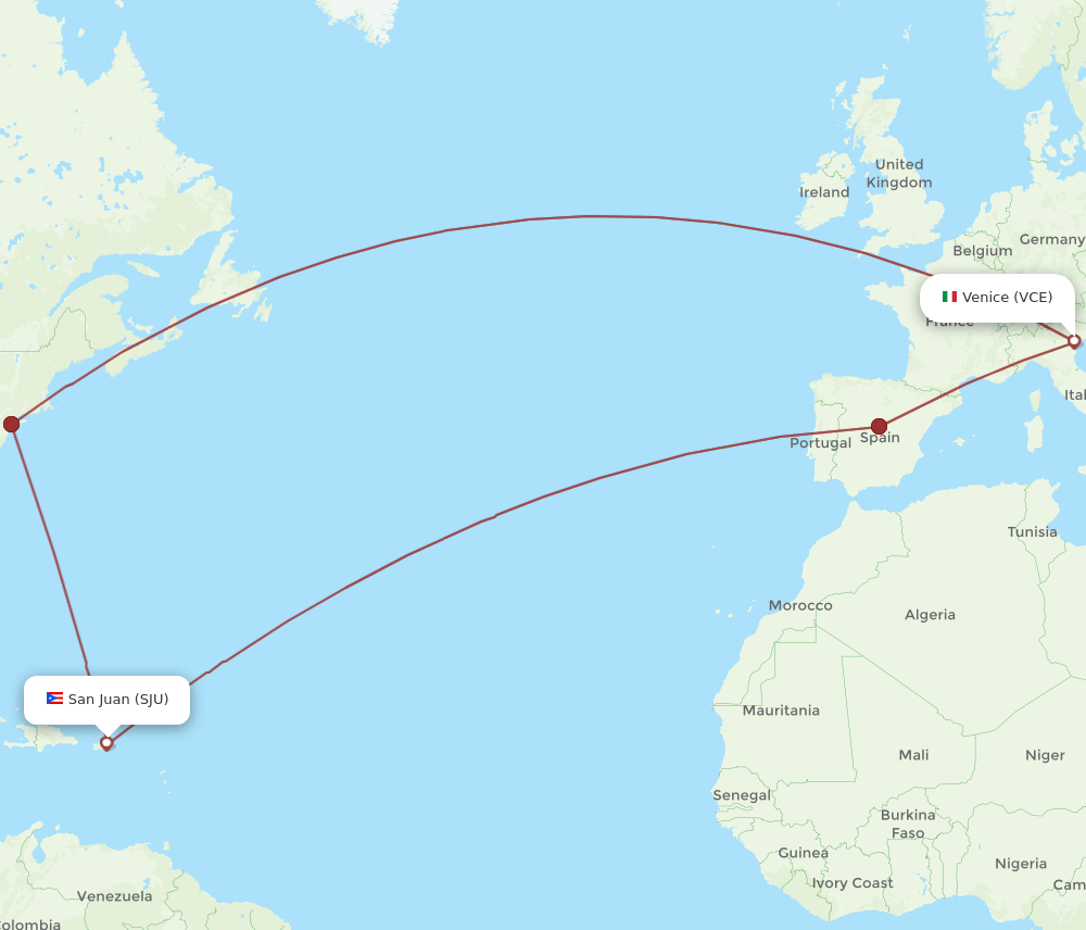 VCE-SJU flight routes