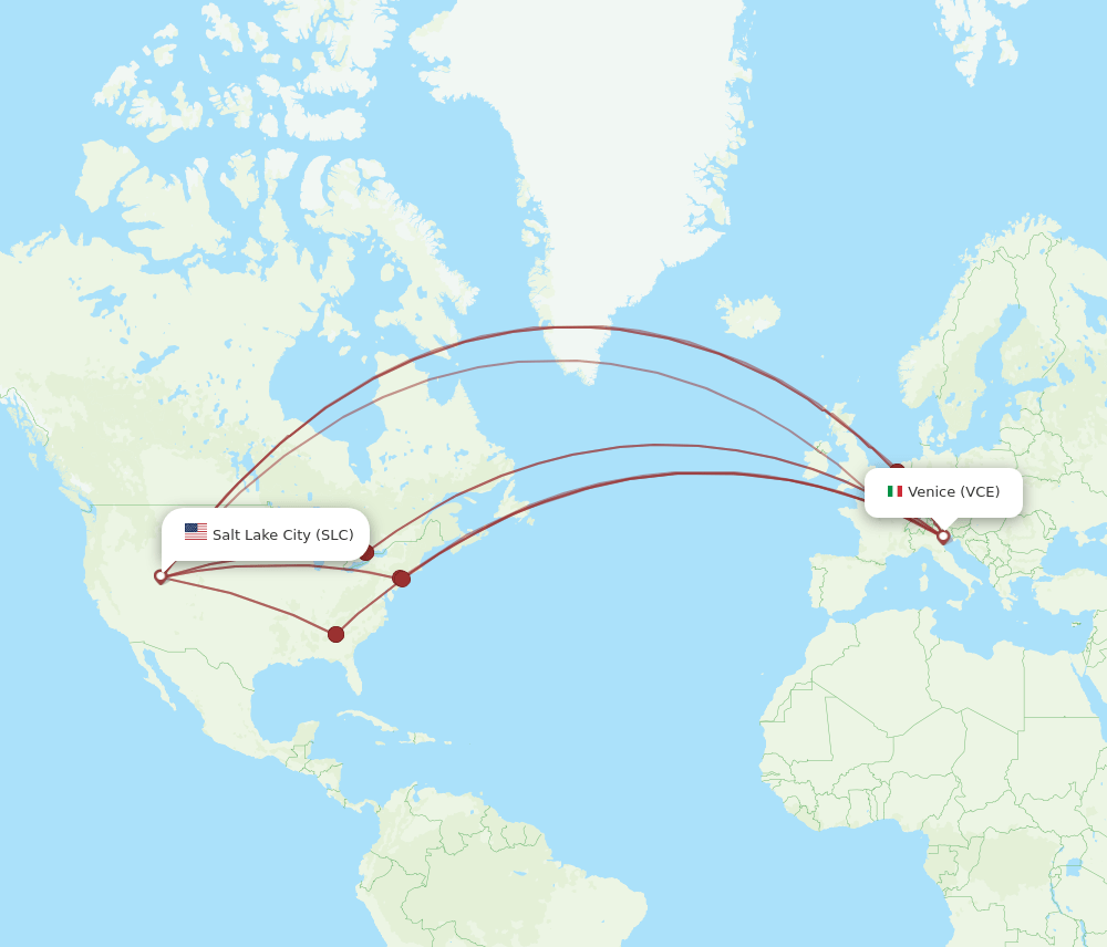 VCE-SLC flight routes