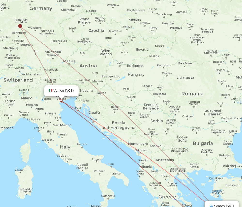 VCE-SMI flight routes