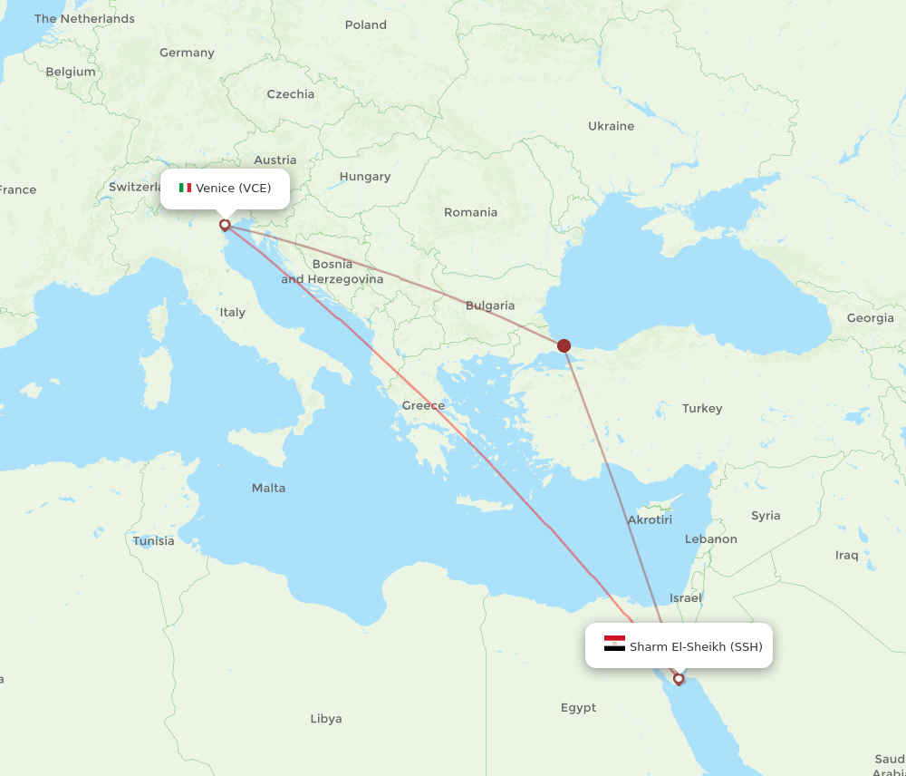 VCE-SSH flight routes