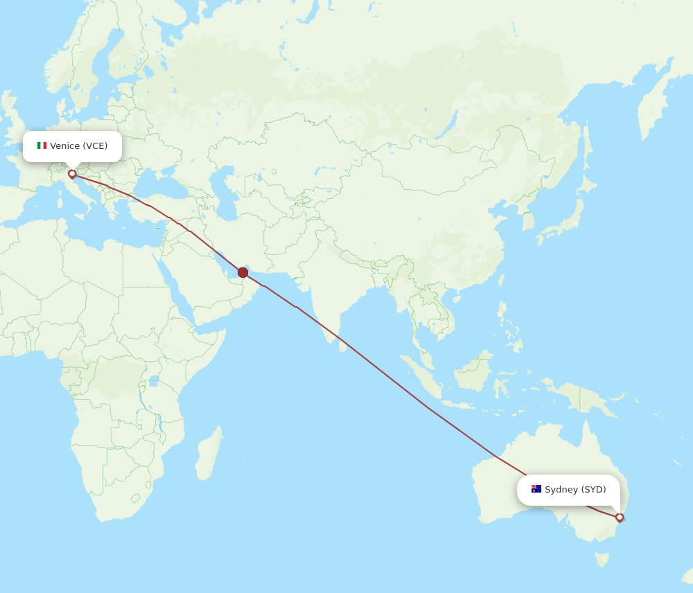 VCE-SYD flight routes