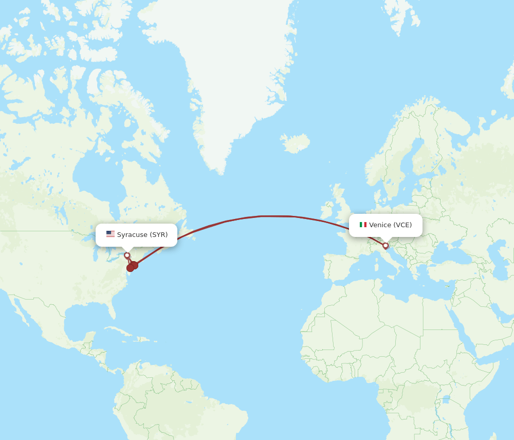 VCE-SYR flight routes