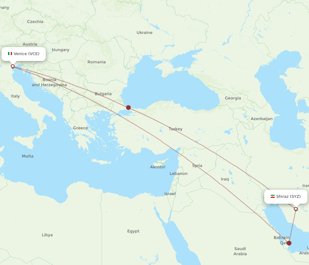 VCE-SYZ flight routes