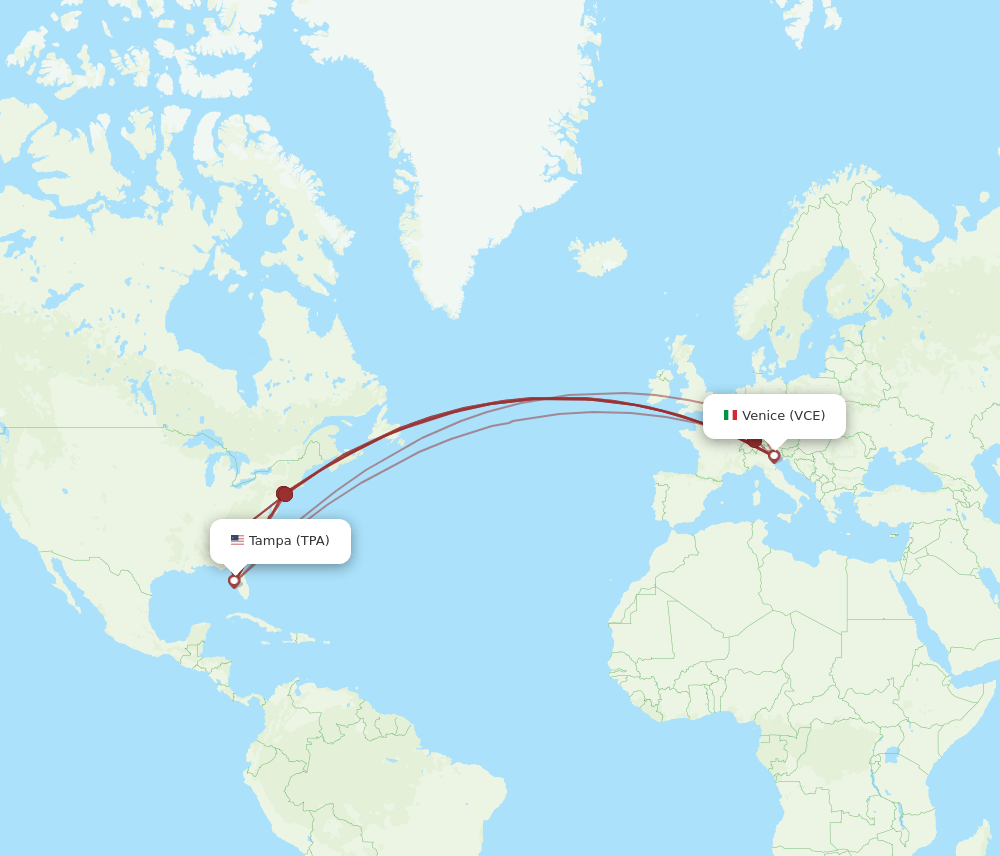 VCE-TPA flight routes