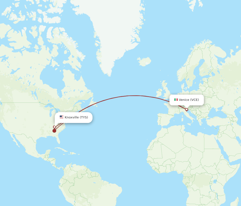 VCE-TYS flight routes