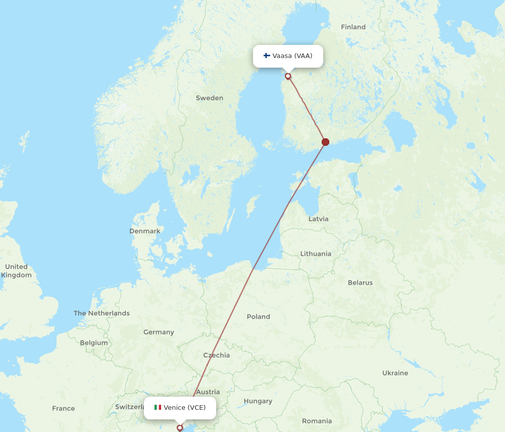 VCE-VAA flight routes