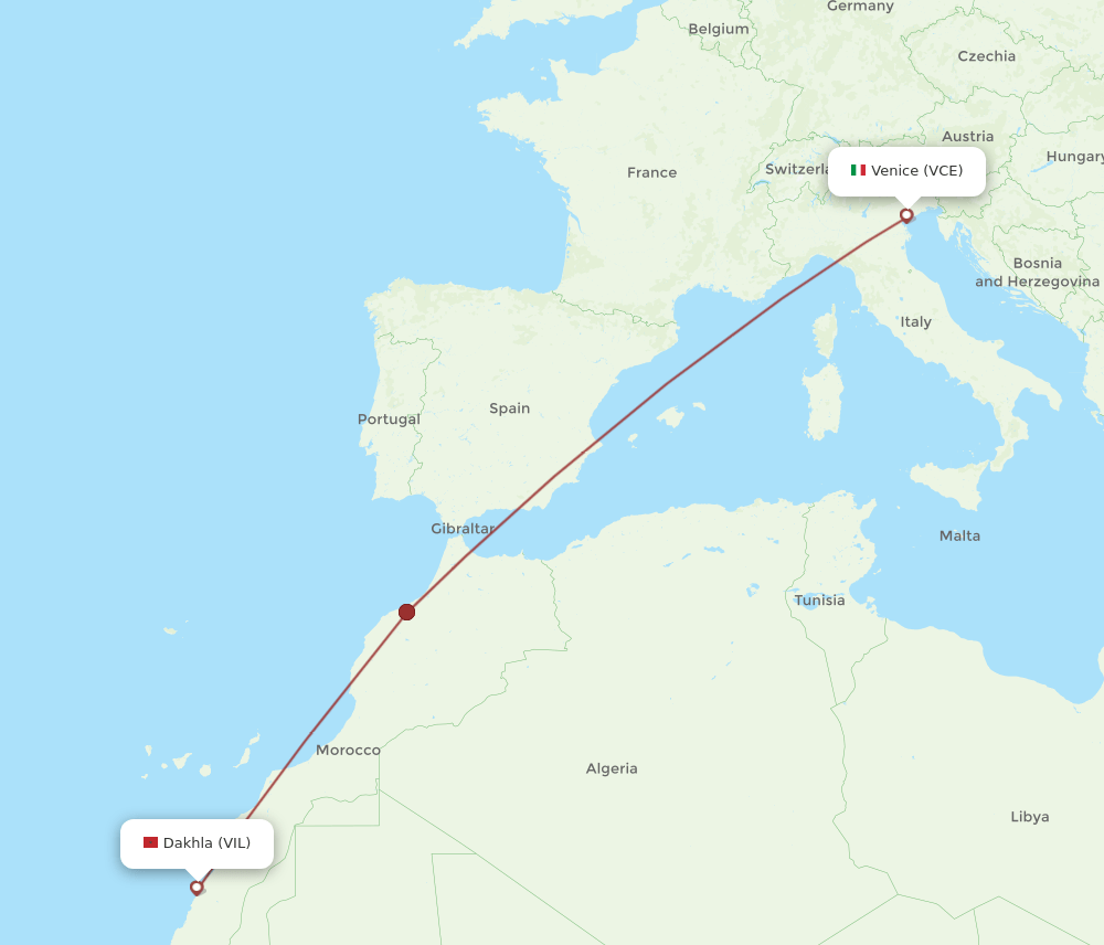 VCE-VIL flight routes