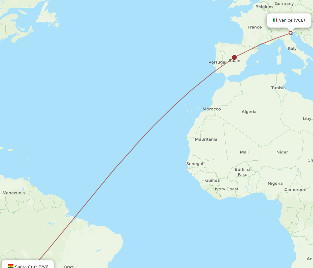 VCE-VVI flight routes