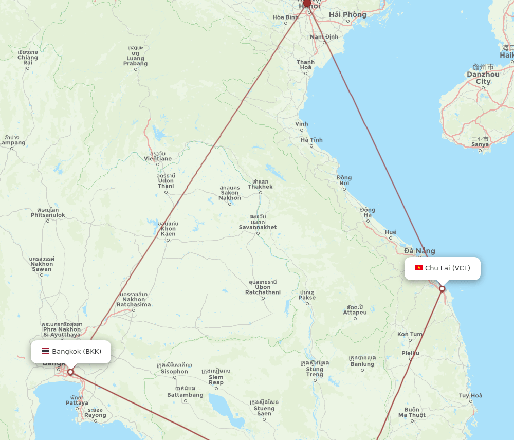 VCL-BKK flight routes