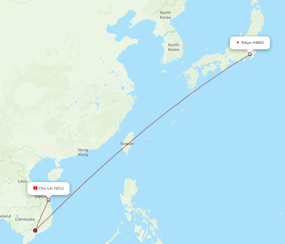 VCL-HND flight routes