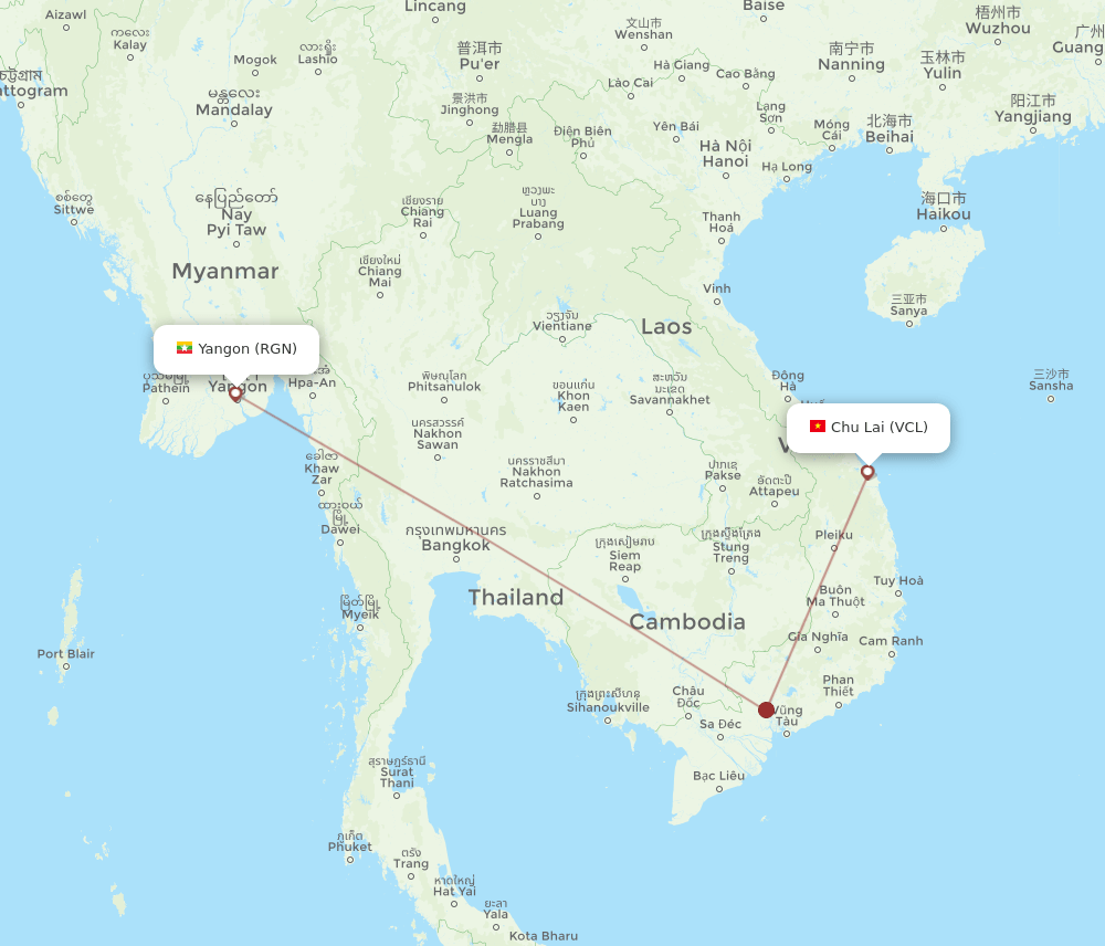 VCL-RGN flight routes