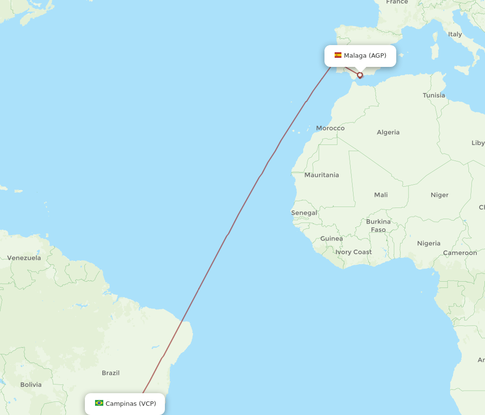 VCP-AGP flight routes