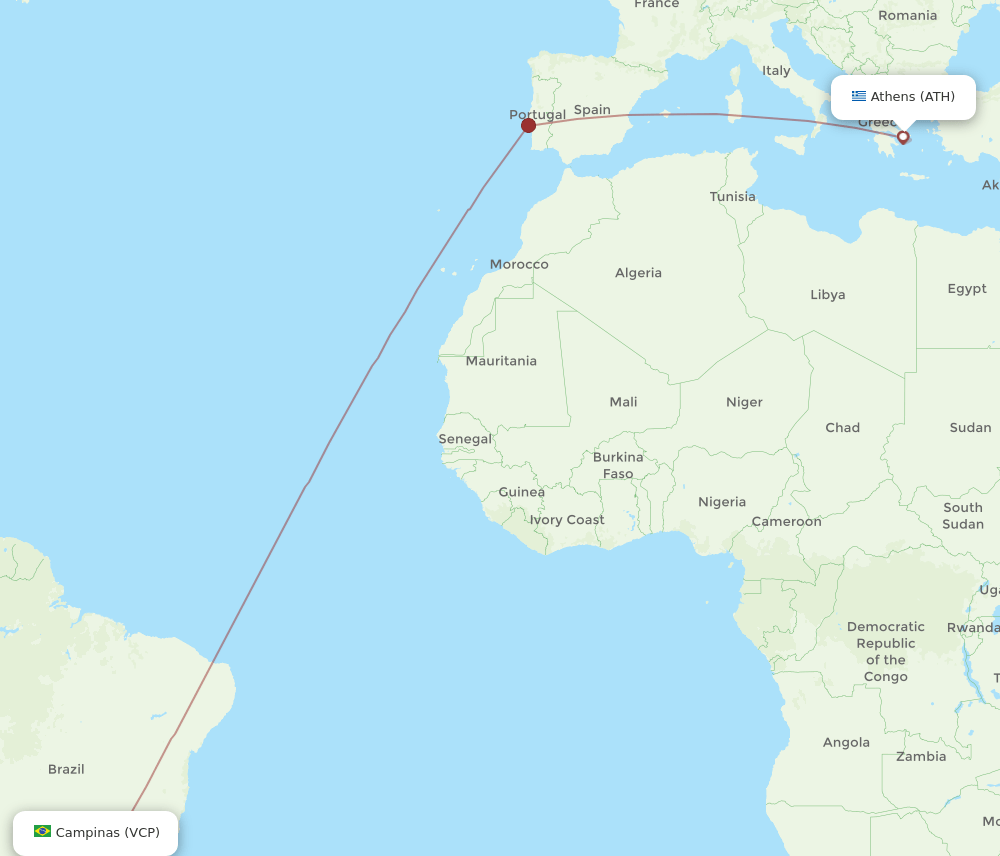 VCP-ATH flight routes
