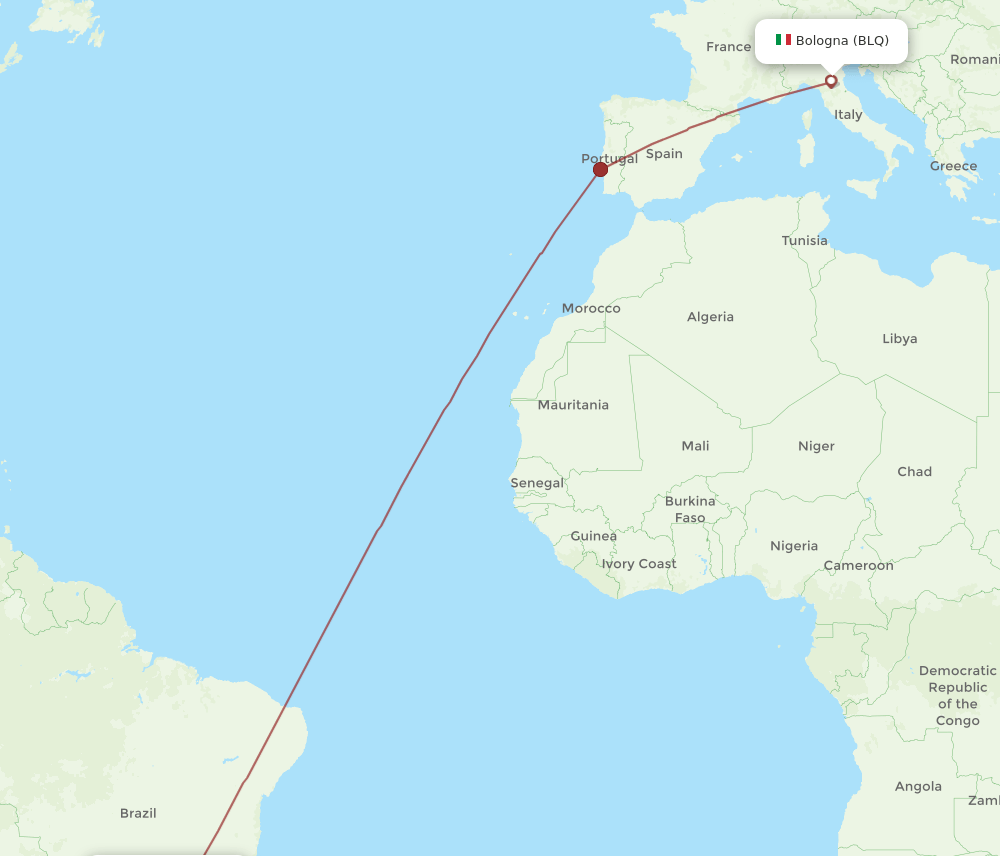 VCP-BLQ flight routes