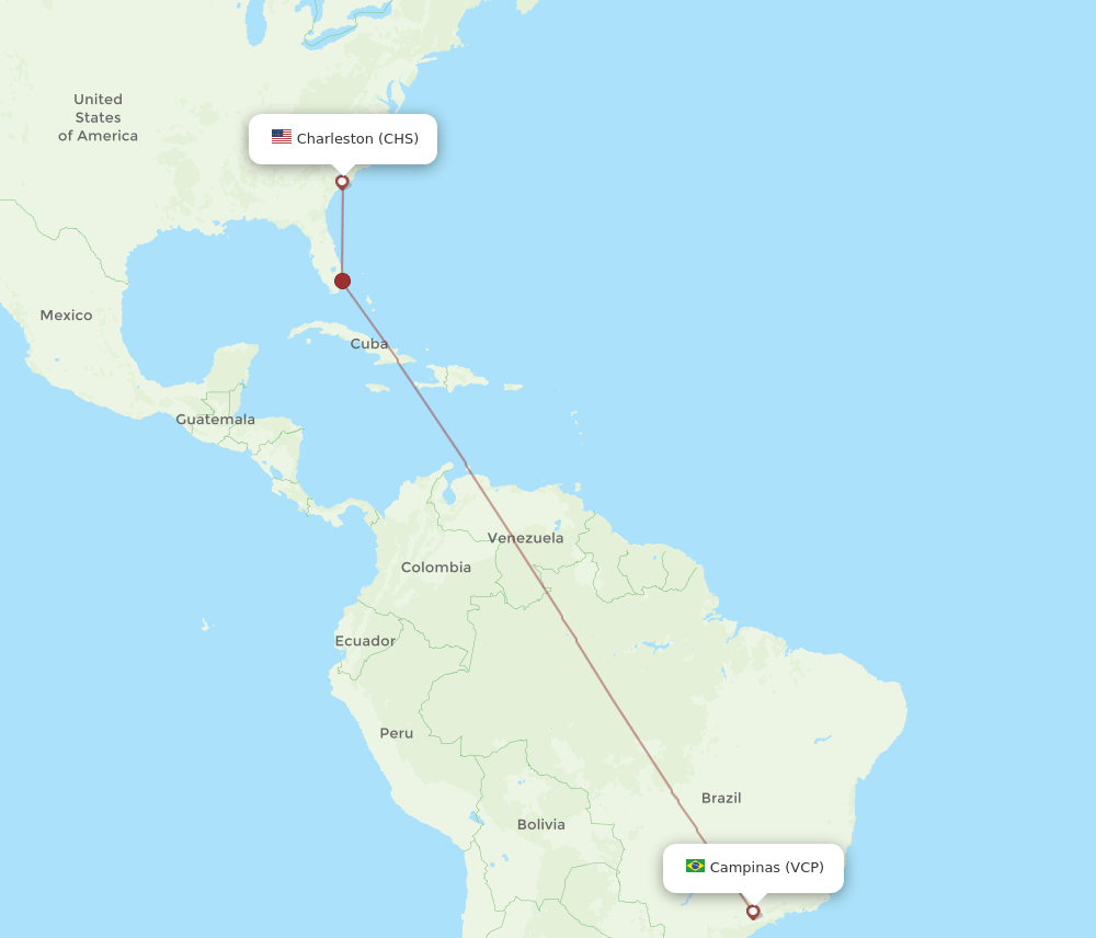 VCP-CHS flight routes