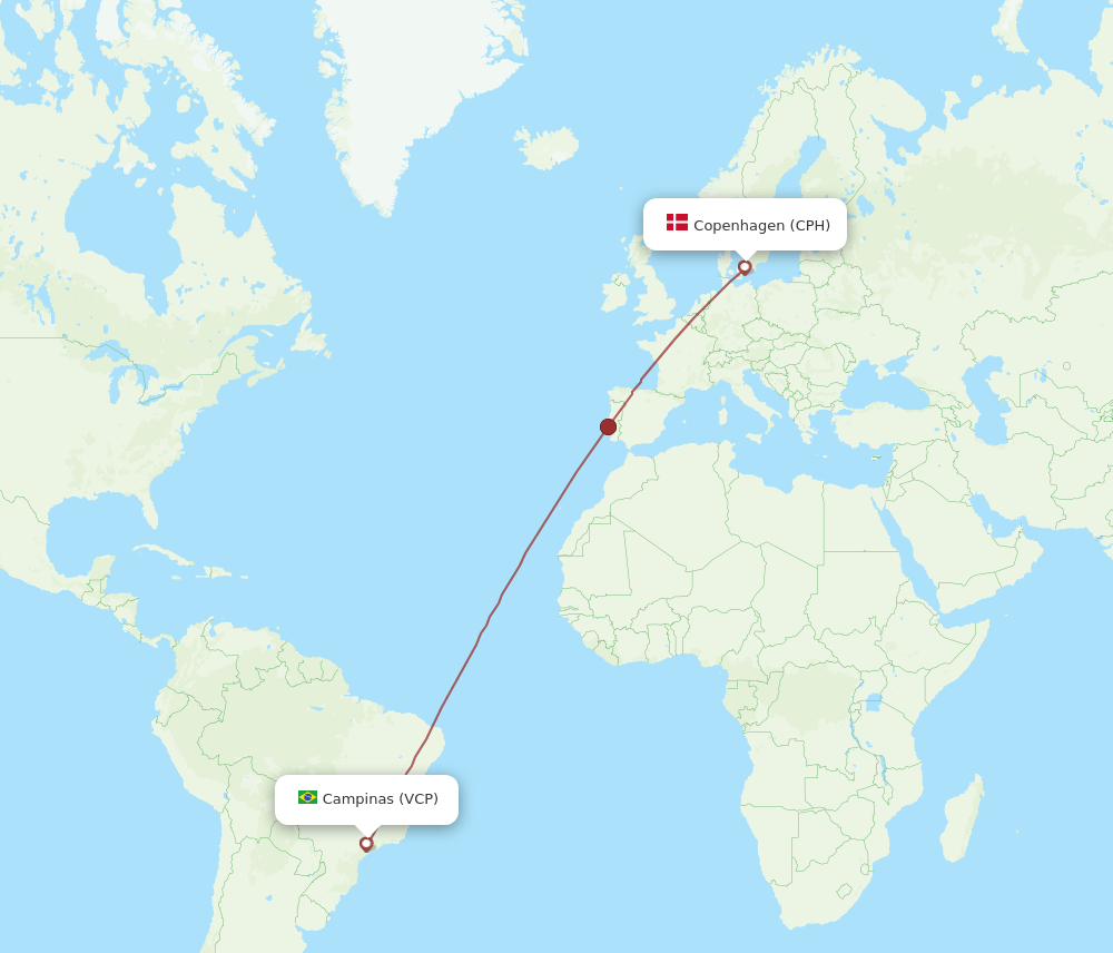 VCP-CPH flight routes