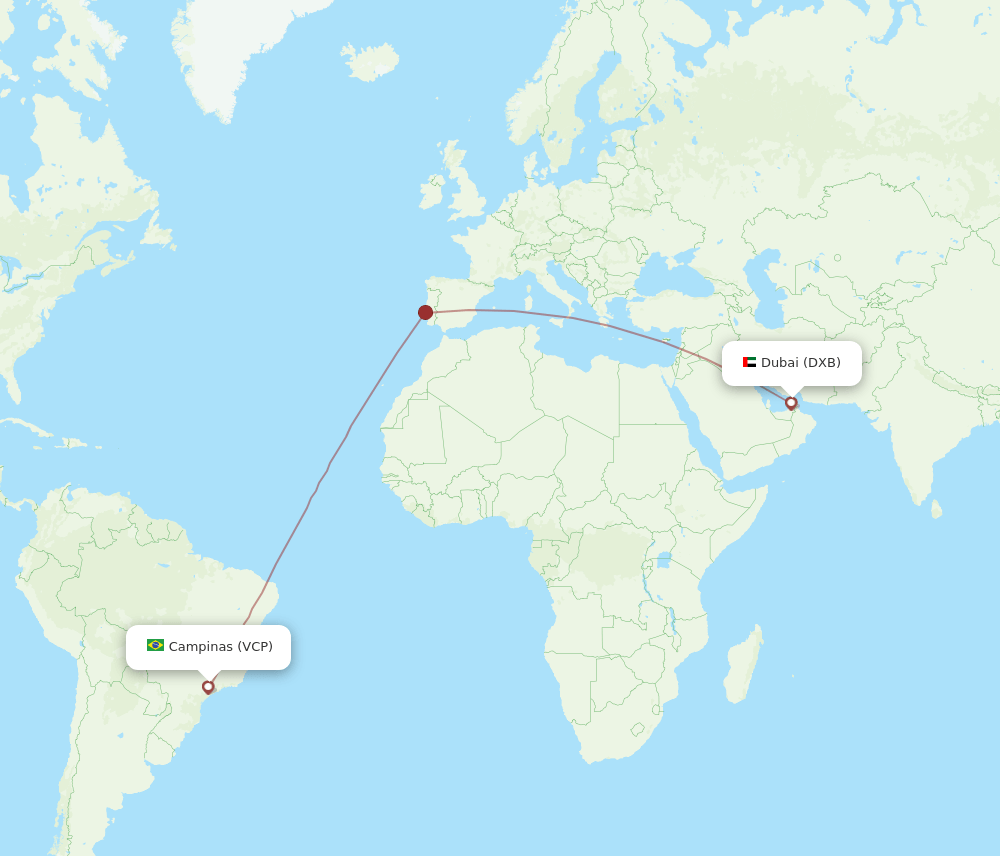 VCP-DXB flight routes