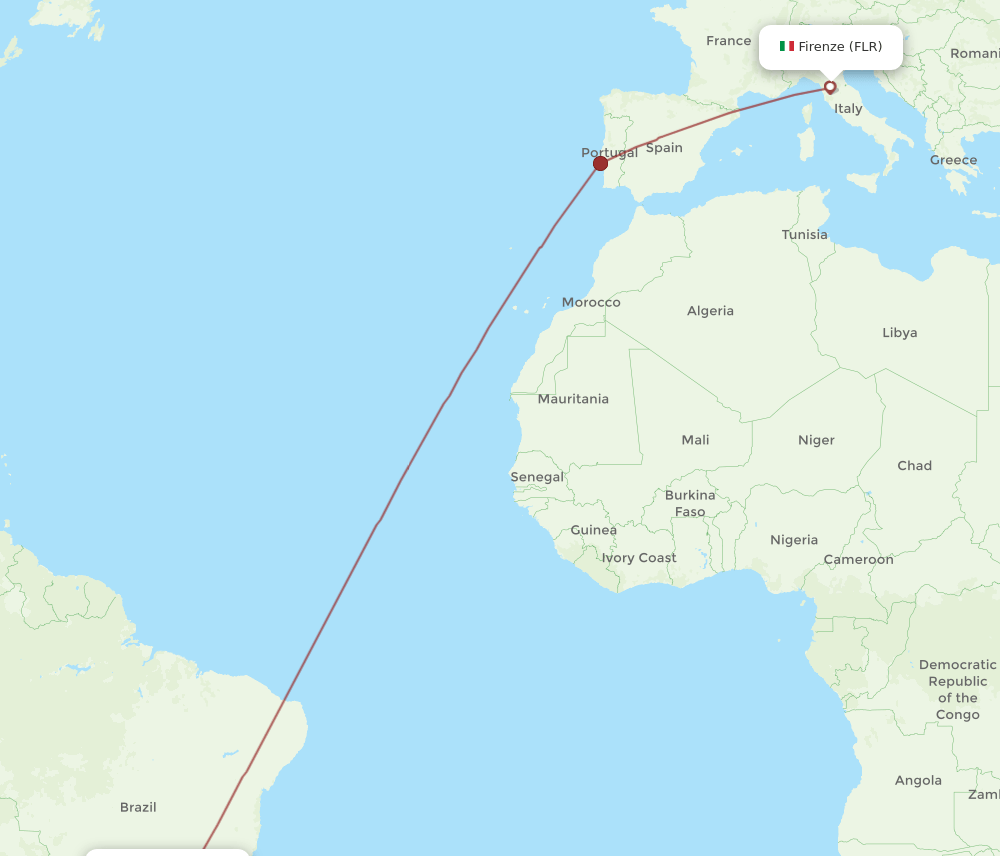 VCP-FLR flight routes
