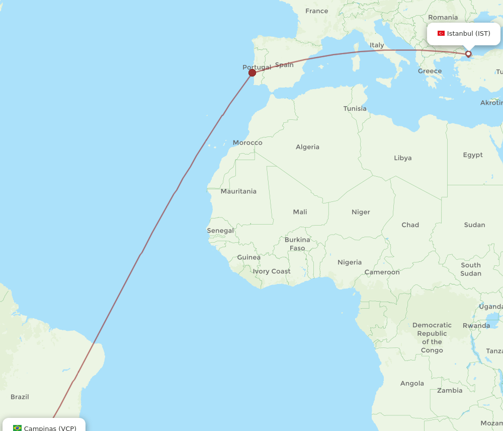 VCP-IST flight routes