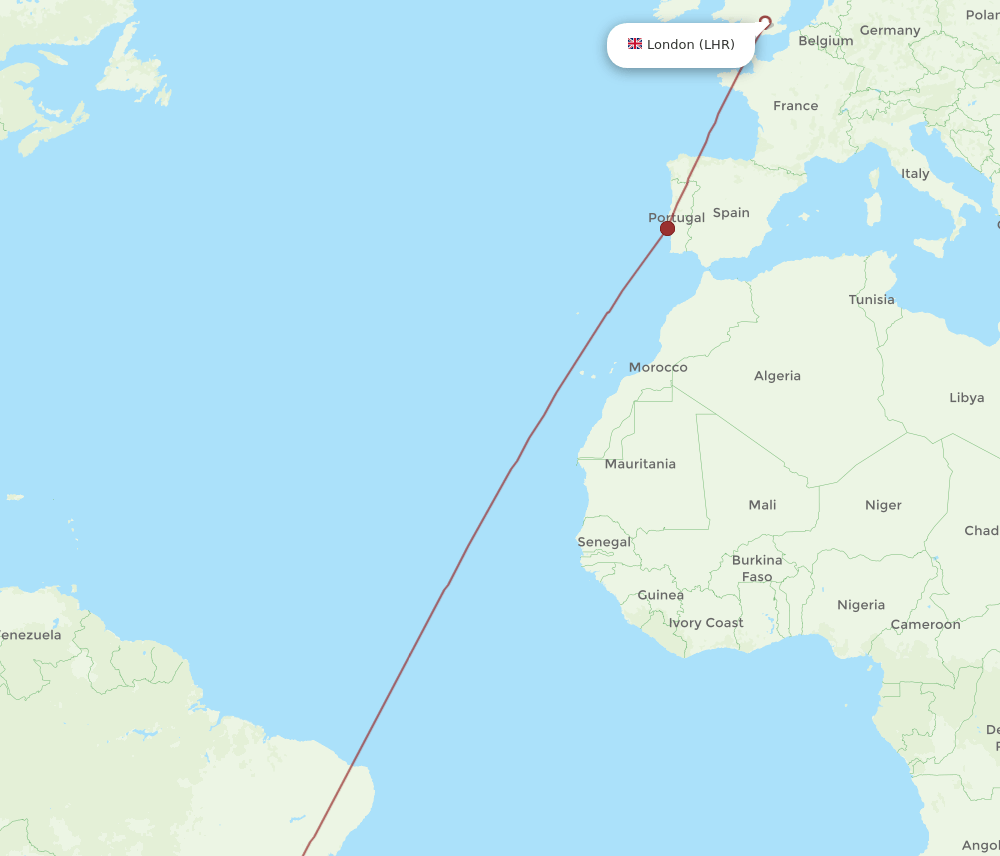 VCP-LHR flight routes