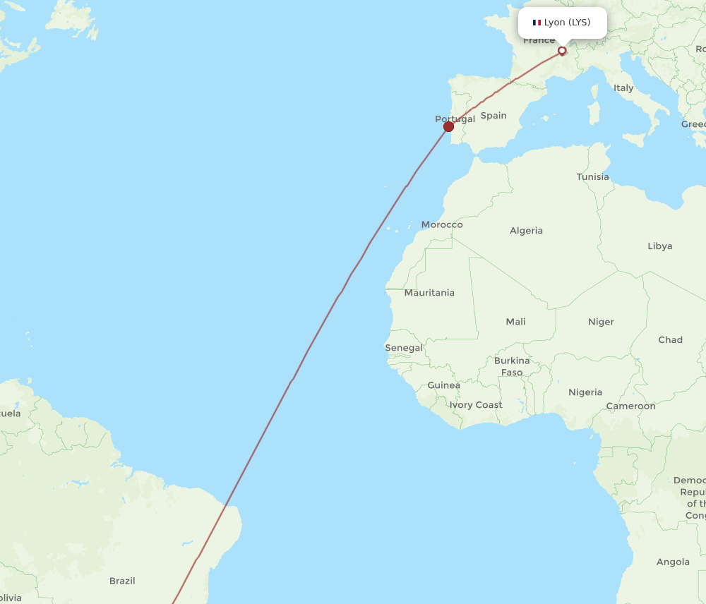 VCP to LYS flights and routes map