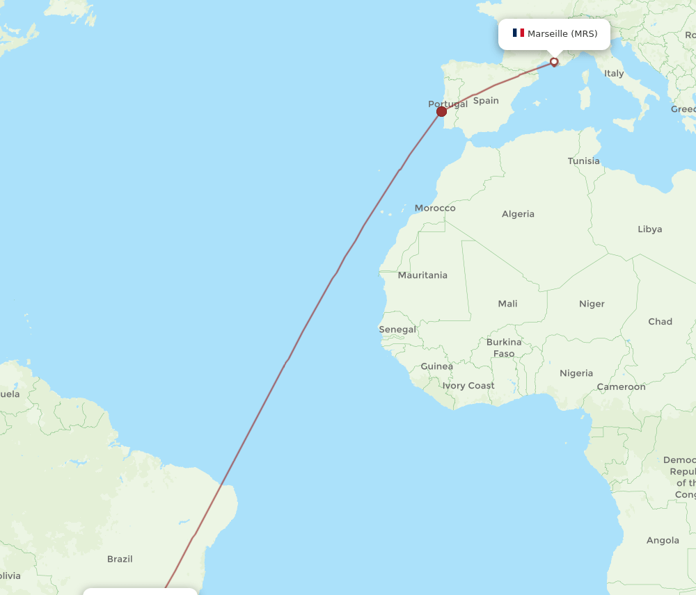 VCP to MRS flights and routes map