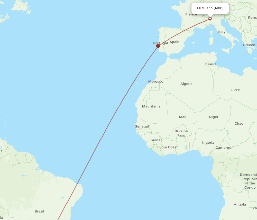 VCP-MXP flight routes