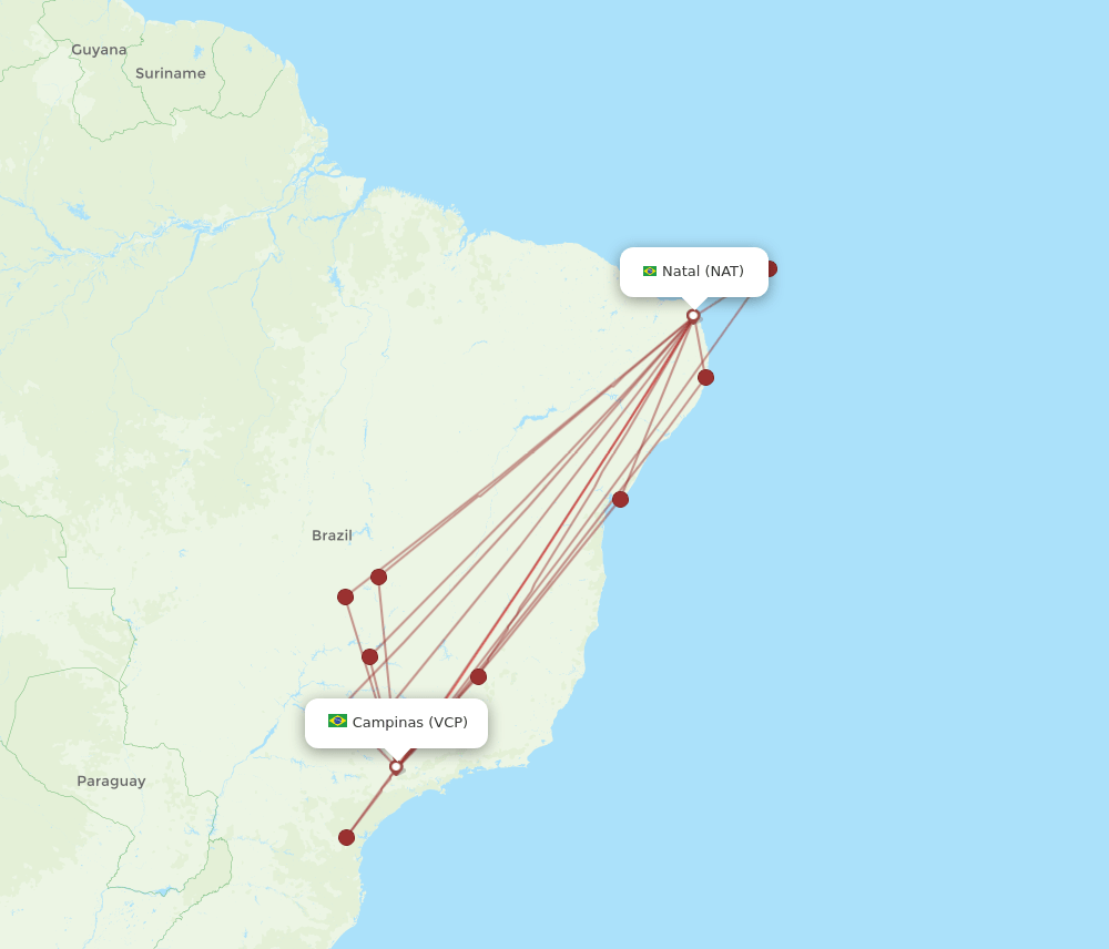 VCP-NAT flight routes