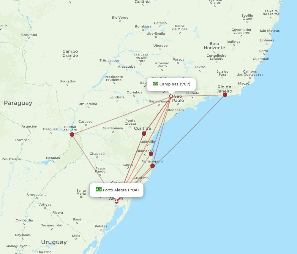 VCP-POA flight routes