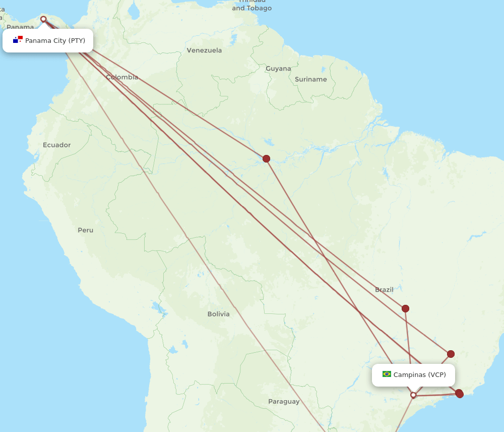 VCP-PTY flight routes