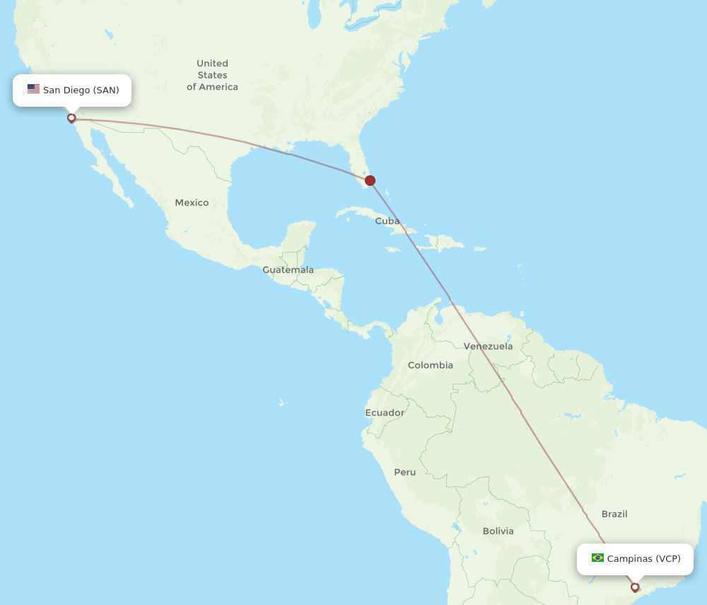 VCP-SAN flight routes