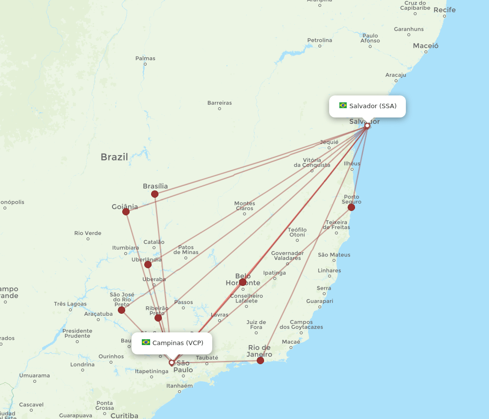 VCP-SSA flight routes
