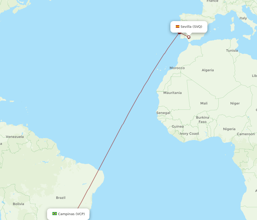 VCP-SVQ flight routes