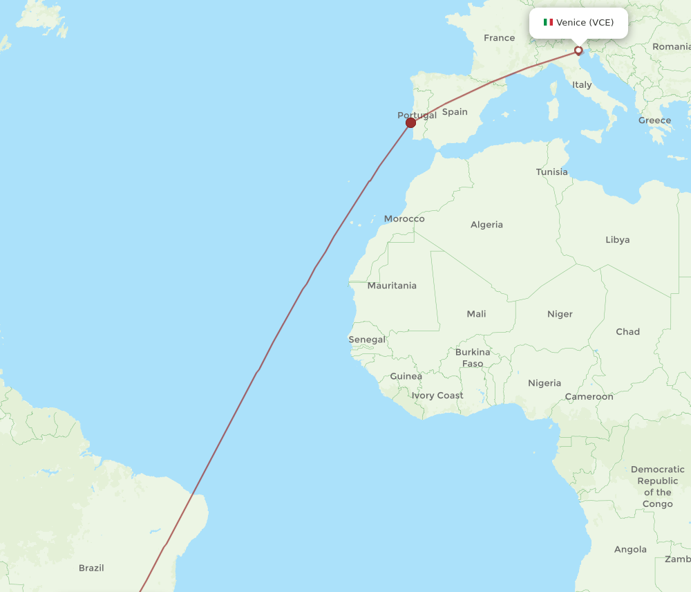 VCP-VCE flight routes