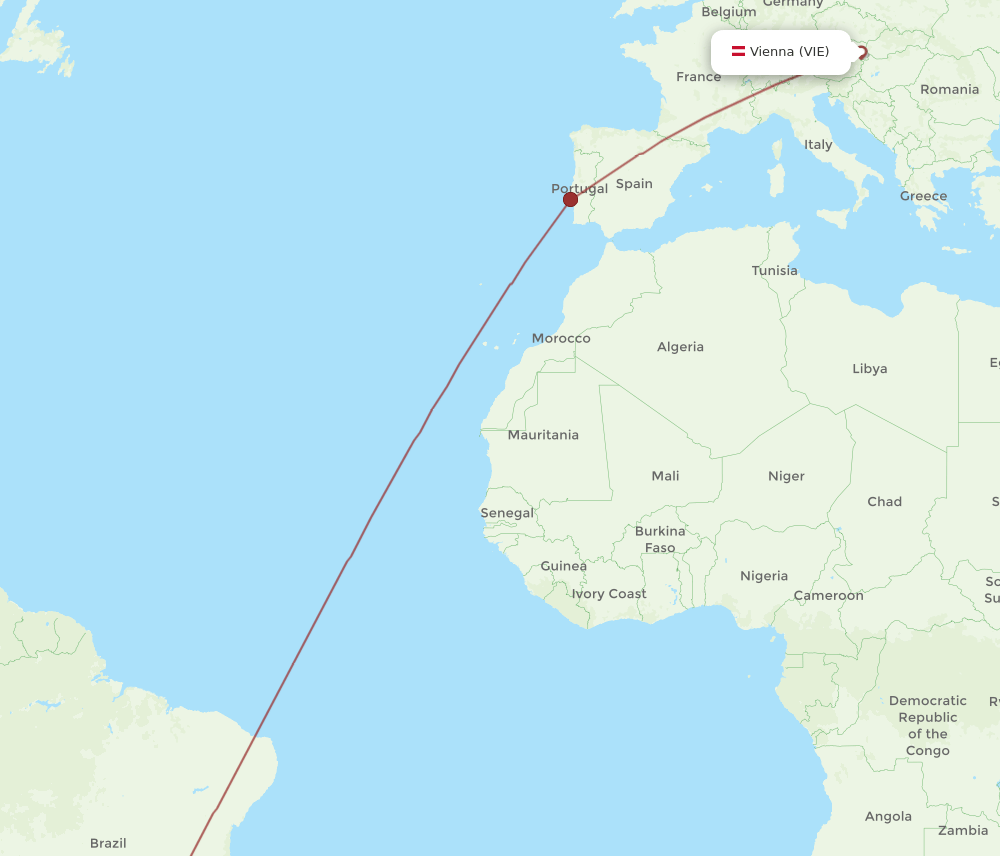 VCP-VIE flight routes