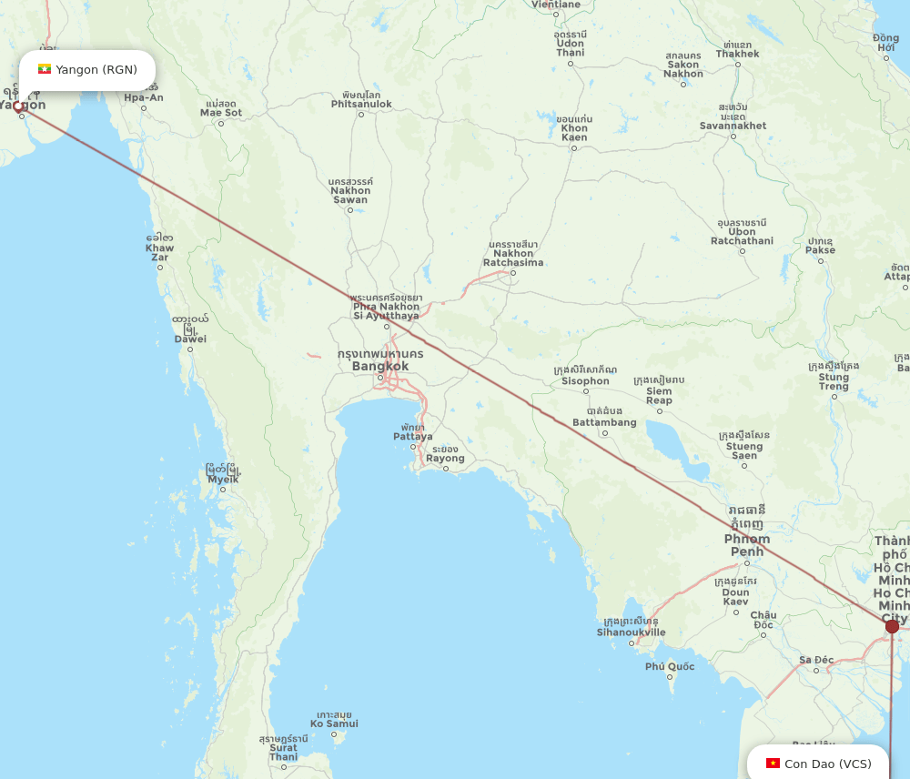 VCS-RGN flight routes