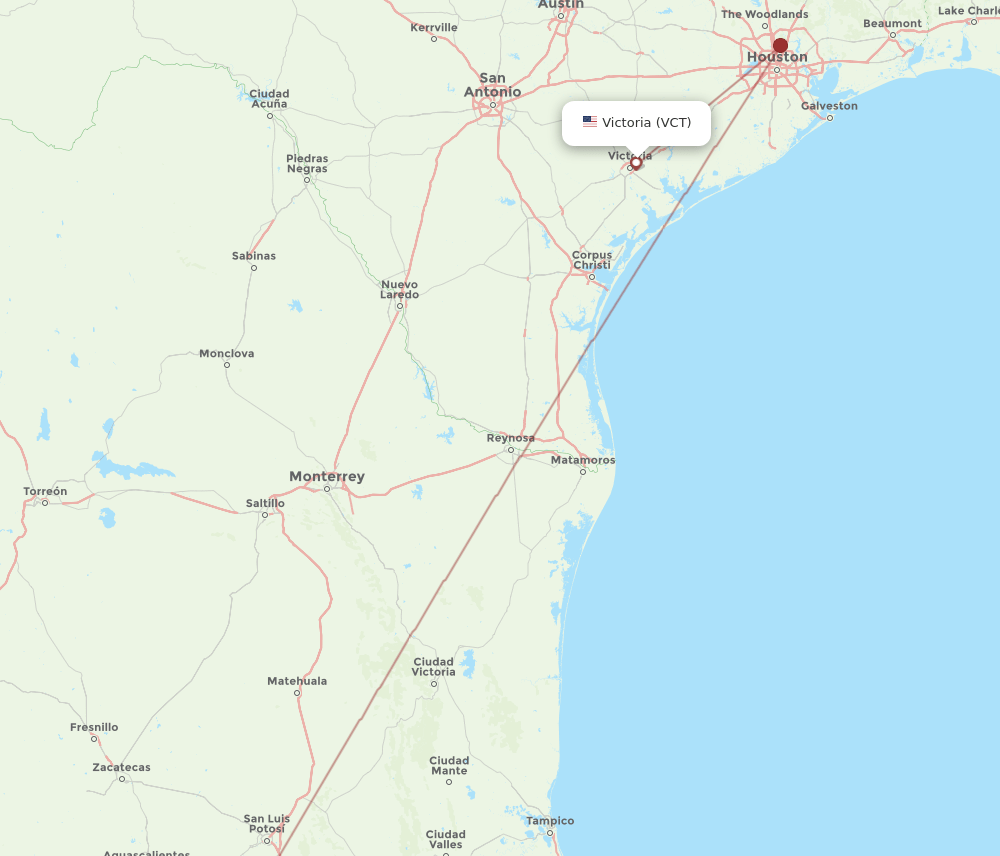 VCT-BJX flight routes