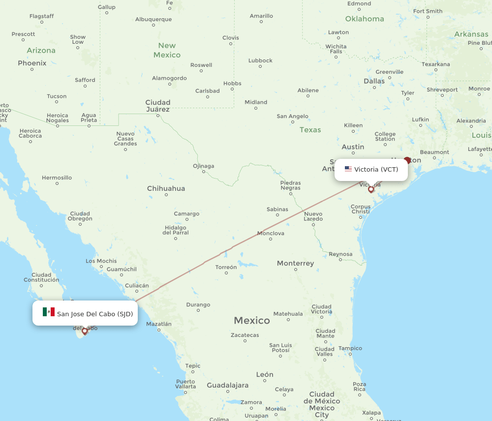 VCT-SJD flight routes