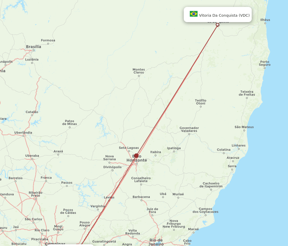 VDC-GRU flight routes