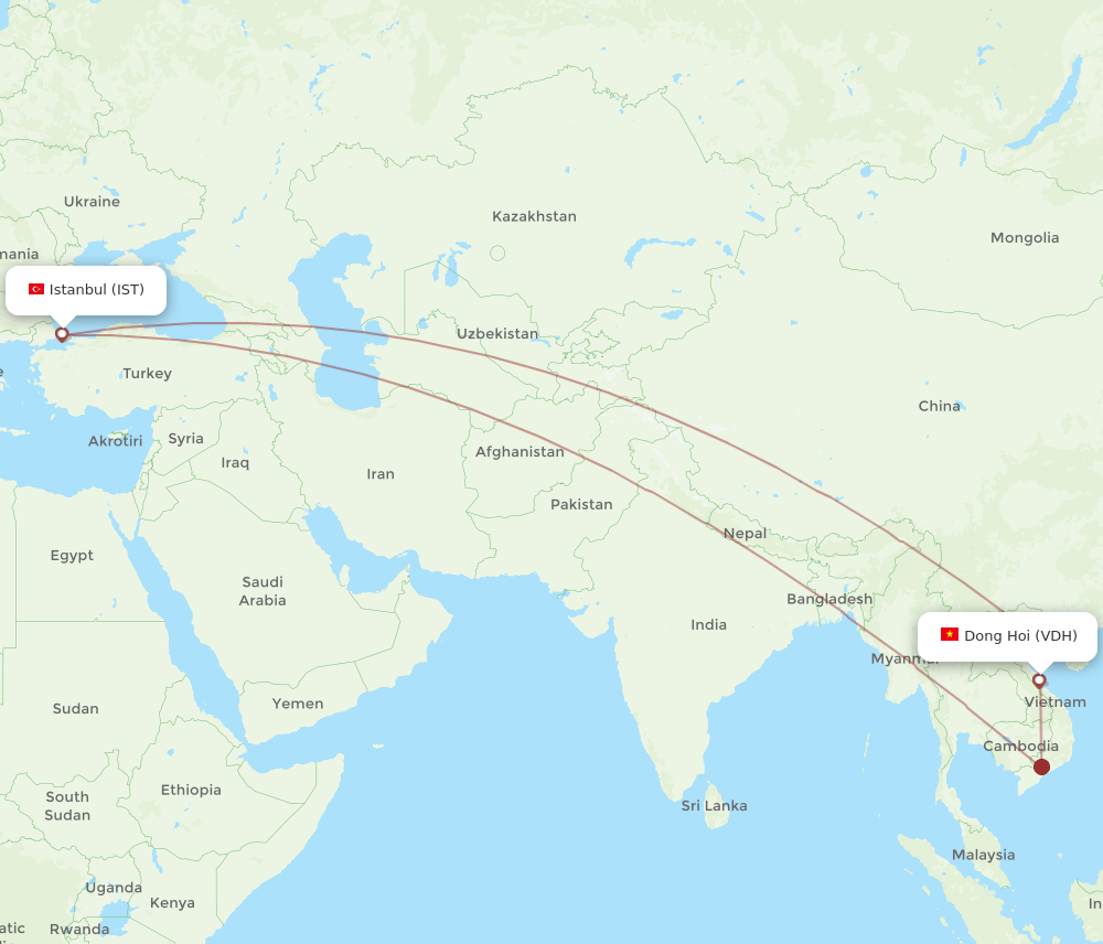 VDH-IST flight routes