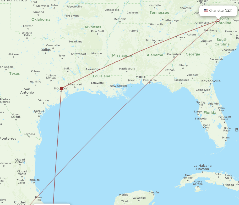 VER-CLT flight routes
