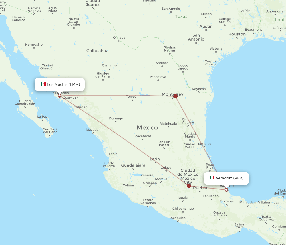 VER-LMM flight routes